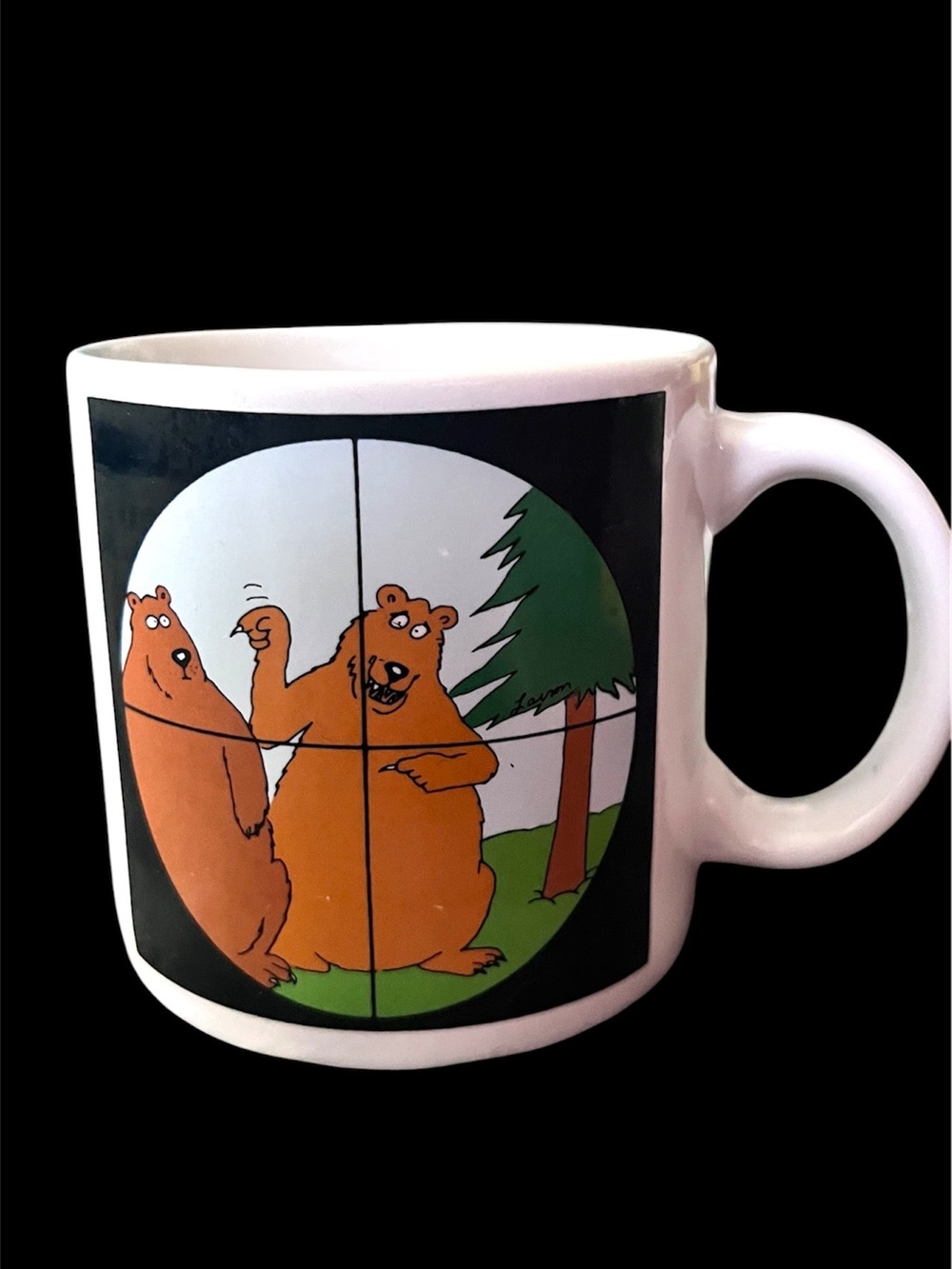 “Far Side” comics White Ceramic Bear Cartoon Coffee Mug - White
